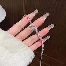 adjustable tassel 999 silver mala bracelet